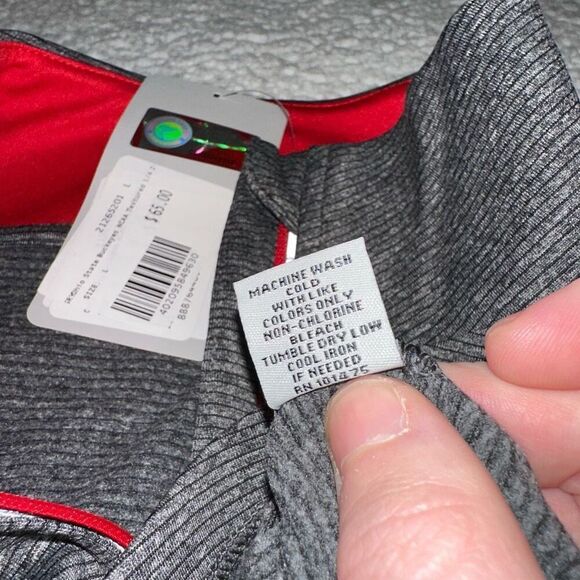 Ohio State University Unisex Gray Active Quarter Zip Top Large NWT - Picture 8 of 11